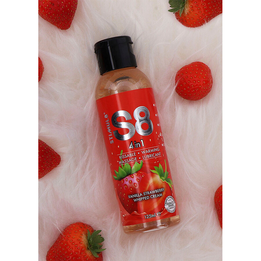 STIMUL8 - S8 LUBRIFICANTE 4 IN 1 AL DESSERT ALLA FRAGOLA 125 ML - STIMUL8 | Lingerie Harness Boutique