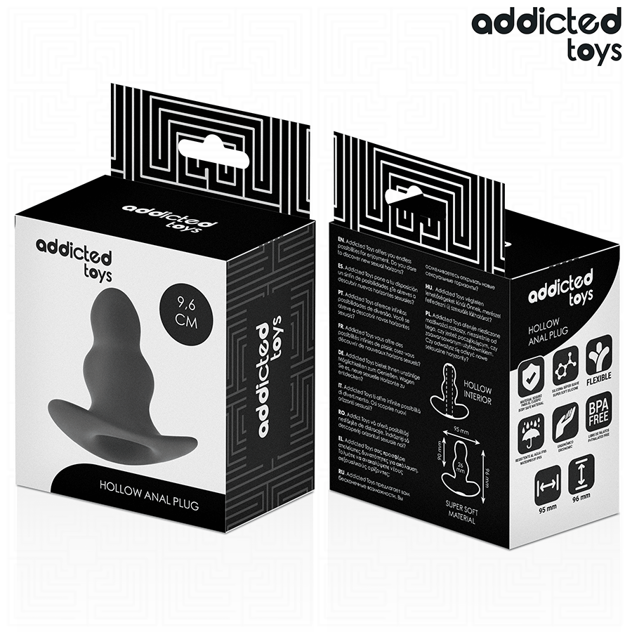ADDICTED TOYS - TAPPO ANALE CAVO TAGLIA M 9,6 CM - ADDICTED TOYS | Lingerie Harness Boutique