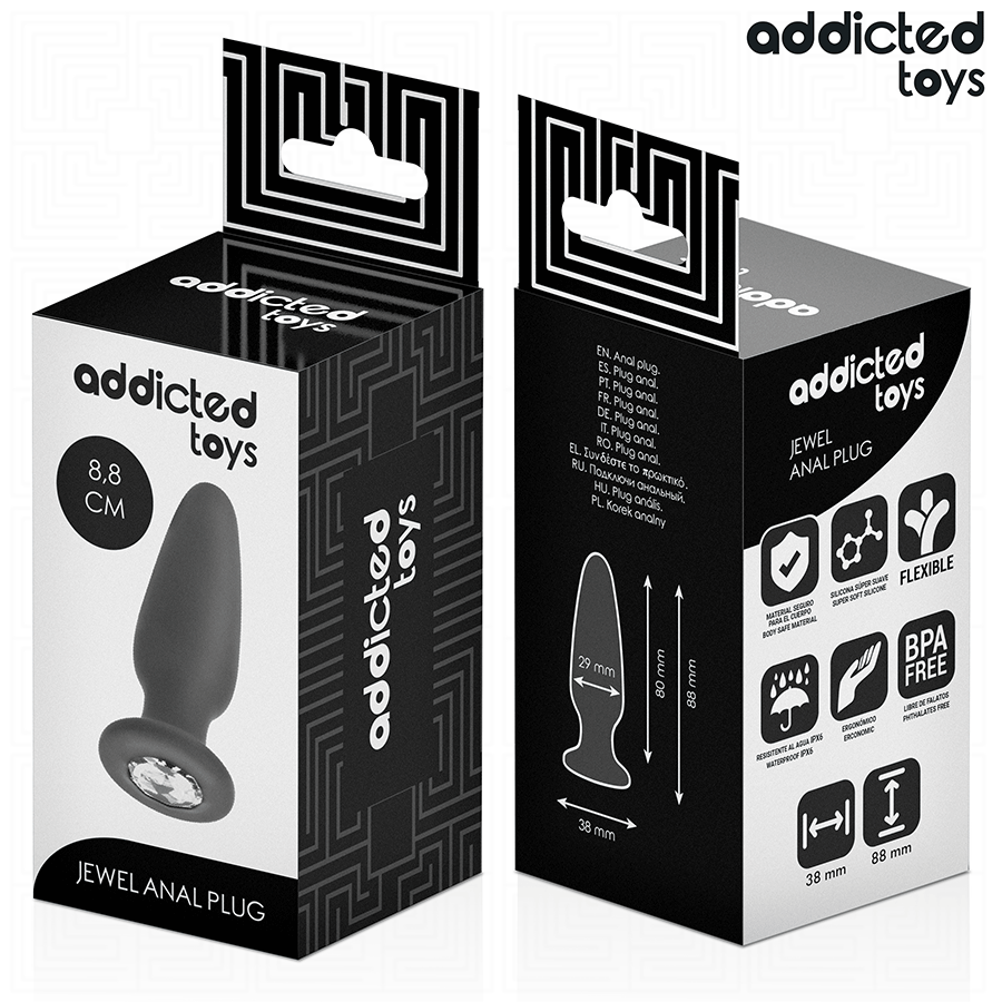 ADDICTED TOYS - PLUG ANALE CON GIOIELLO TAGLIA S 8,8 CM - ADDICTED TOYS | Lingerie Harness Boutique