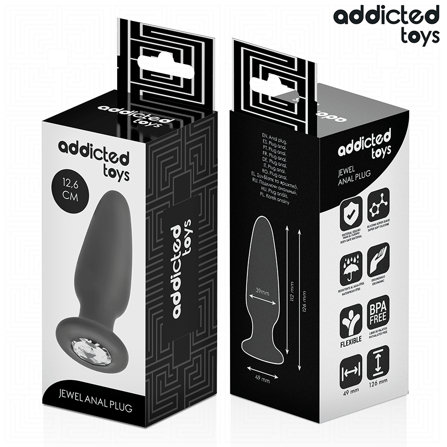ADDICTED TOYS - PLUG ANALE CON GIOIELLO TAGLIA L 12,6 CM - ADDICTED TOYS | Lingerie Harness Boutique