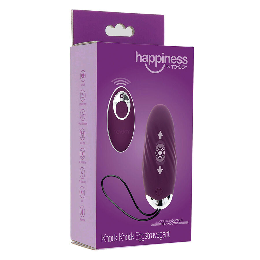 TOYJOY - FELICITÀ KNOCK KNOCK EGGSTAVAGANT VIBRATORE TELECOMANDO VIOLA - TOYJOY | Lingerie Harness Boutique