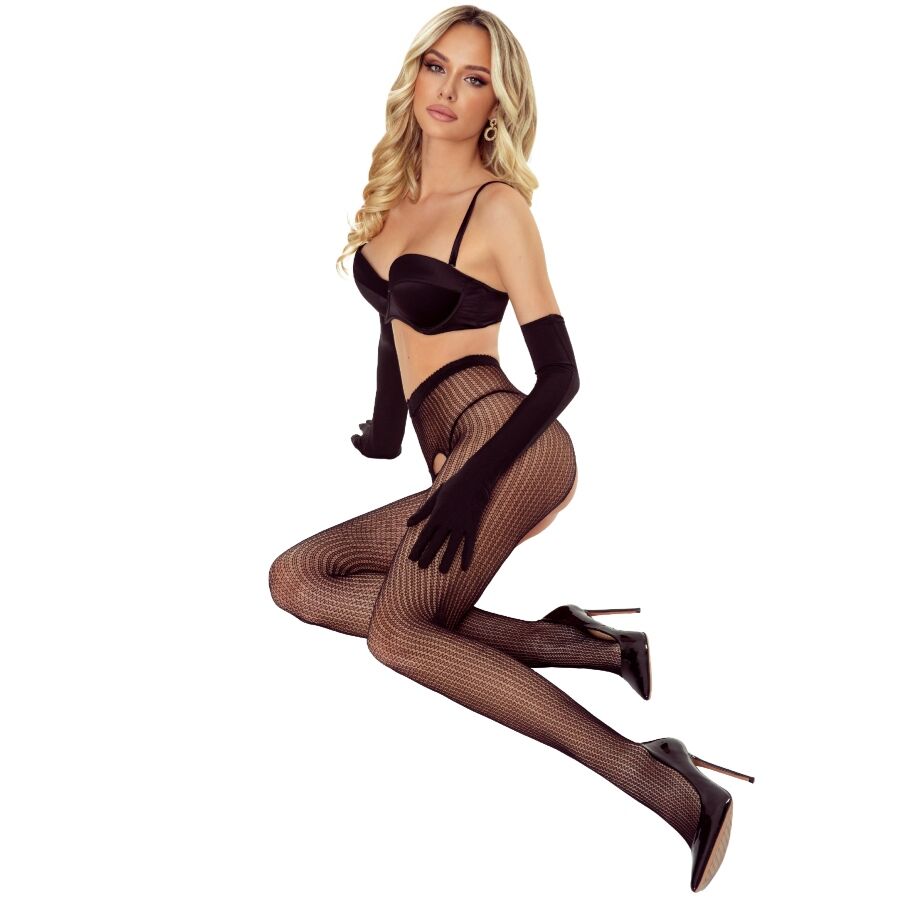 PASSION - TIOPEN 038 COLLANT NERO 3/4 - PASSION WOMAN | Lingerie Harness Boutique