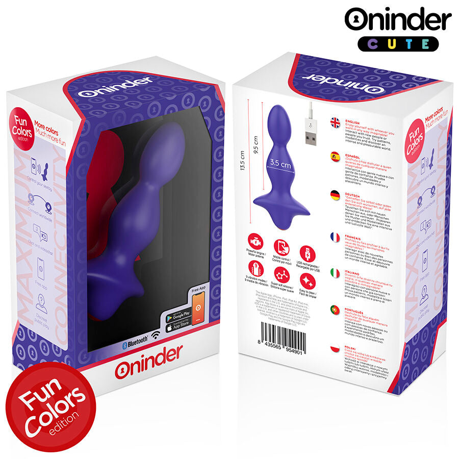 ONINDER CUTE - DILATATORE ANALE VIBRANTE LOVE BUTT - APP GRATUITA IN TUTTO IL MONDO - ONINDER CUTE | Lingerie Harness Boutique