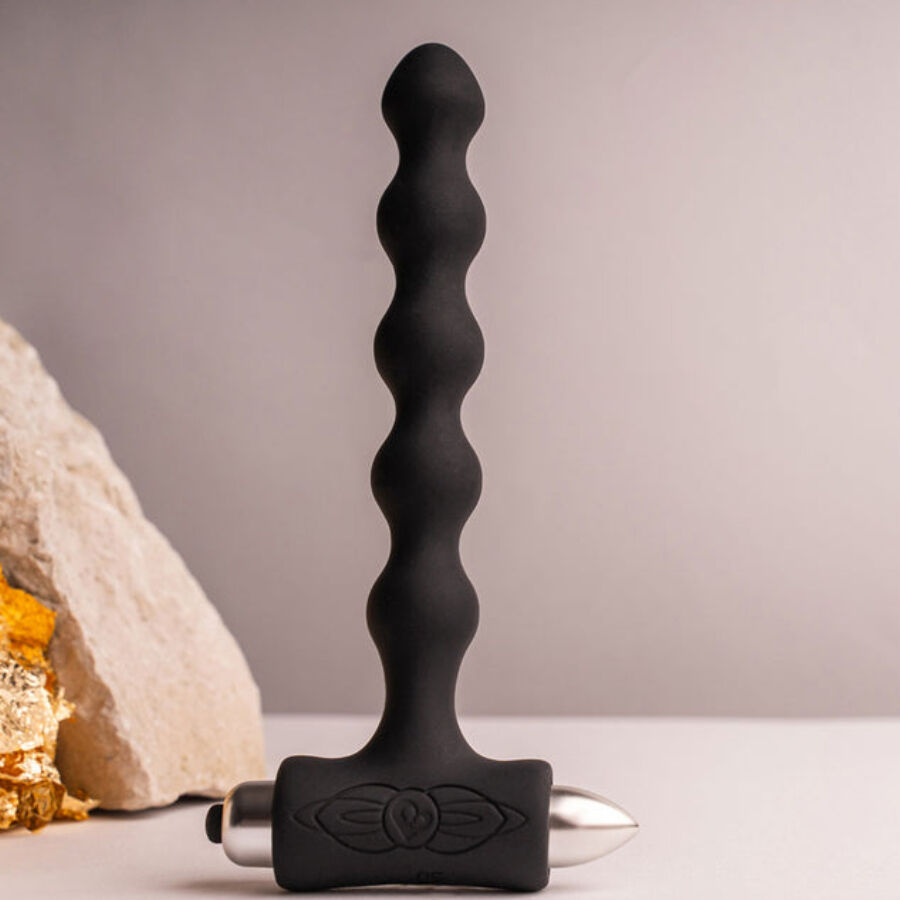 ROCKS-OFF - PETITE SENSATIONS PEARLS PLUG ANALE VIBRATORE NERO - ROCKS-OFF | Lingerie Harness Boutique
