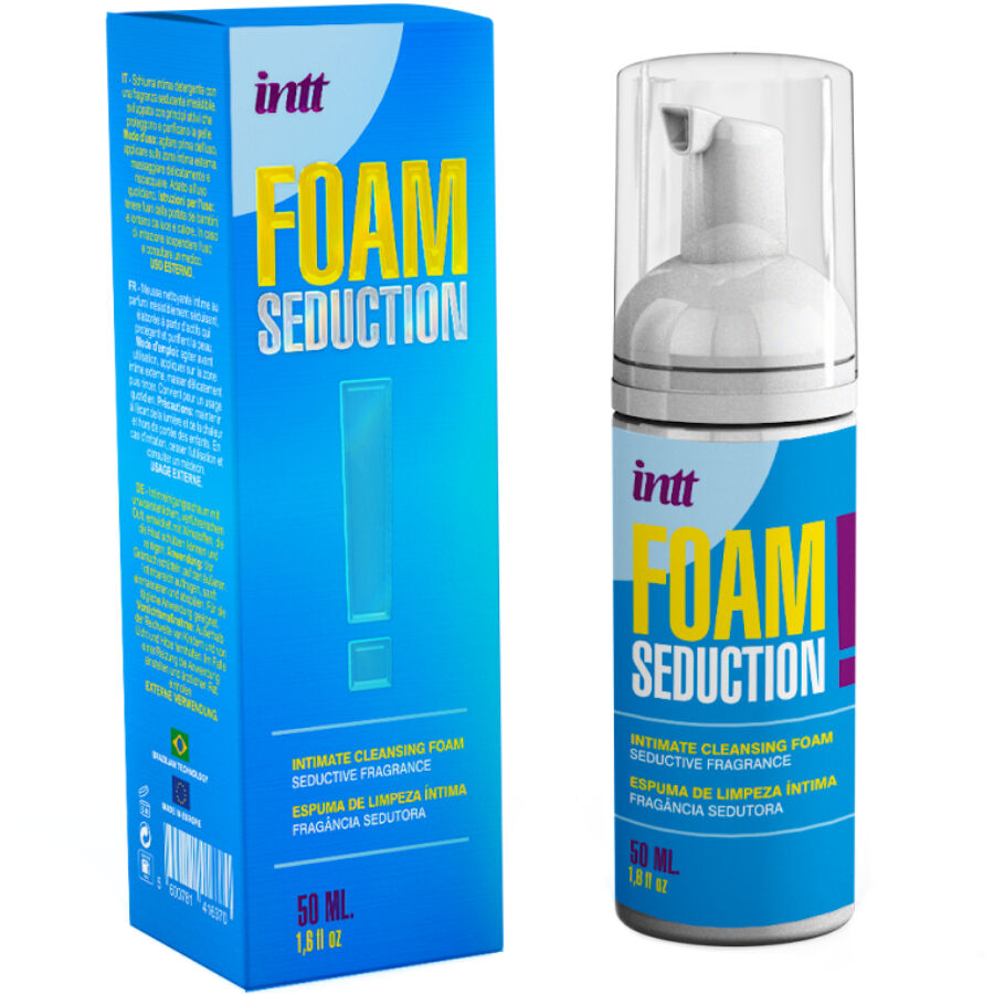 INTT RELEASES - FOAM SEDUCTION SCHIUMA DETERGENTE INTIMA 50 ML - INTT RELEASES | Lingerie Harness Boutique