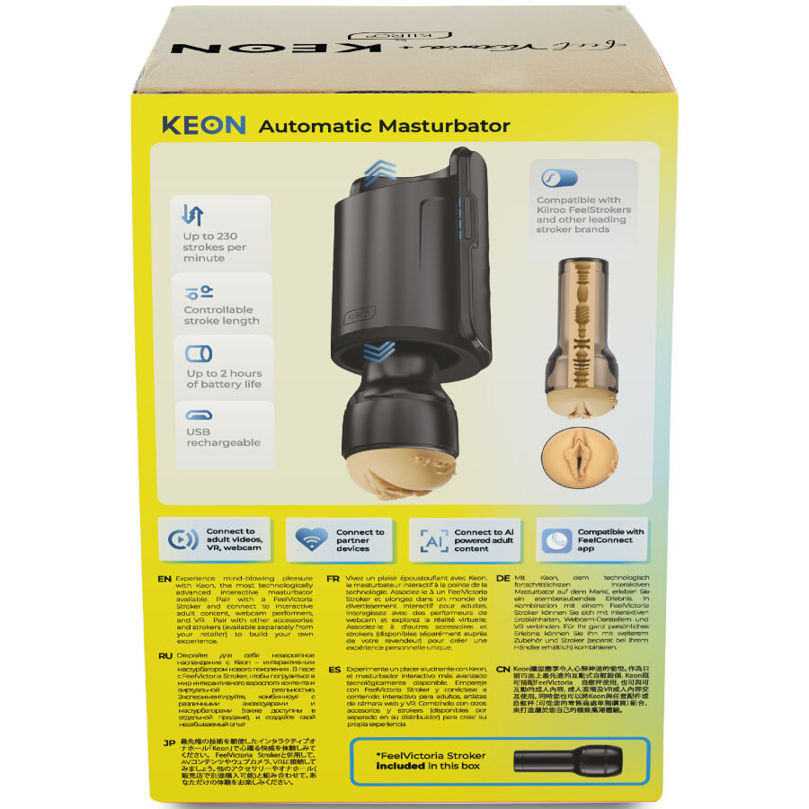KIIROO - KEON WIFI COMBO VICTORIA JUNE MASTURBATORE AUTOMATICO + FEEL STROKER - KIIROO | Lingerie Harness Boutique