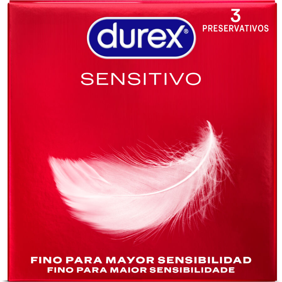 DUREX - PRESERVATIVI SENSITIVE 3 UNITÀ - DUREX CONDOMS | Lingerie Harness Boutique