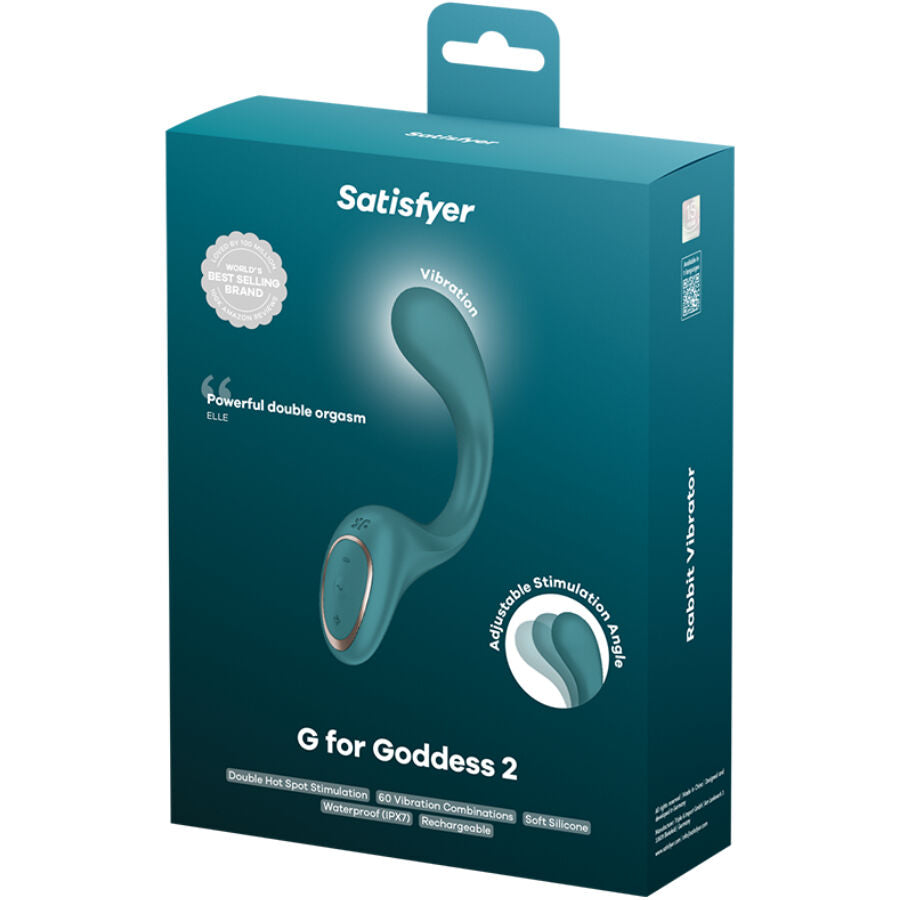 SATISFYER - G PER FODDES 2 VIBRATORE CONIGLIO VERDE BOTTIGLIA - SATISFYER VIBRATOR | Lingerie Harness Boutique