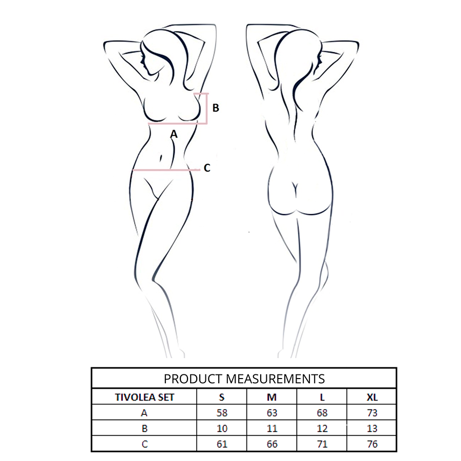 PASSION - TIVOLEA REGGISENO + PERIZOMA NERO L/XL - PASSION WOMAN SETS | Lingerie Harness Boutique