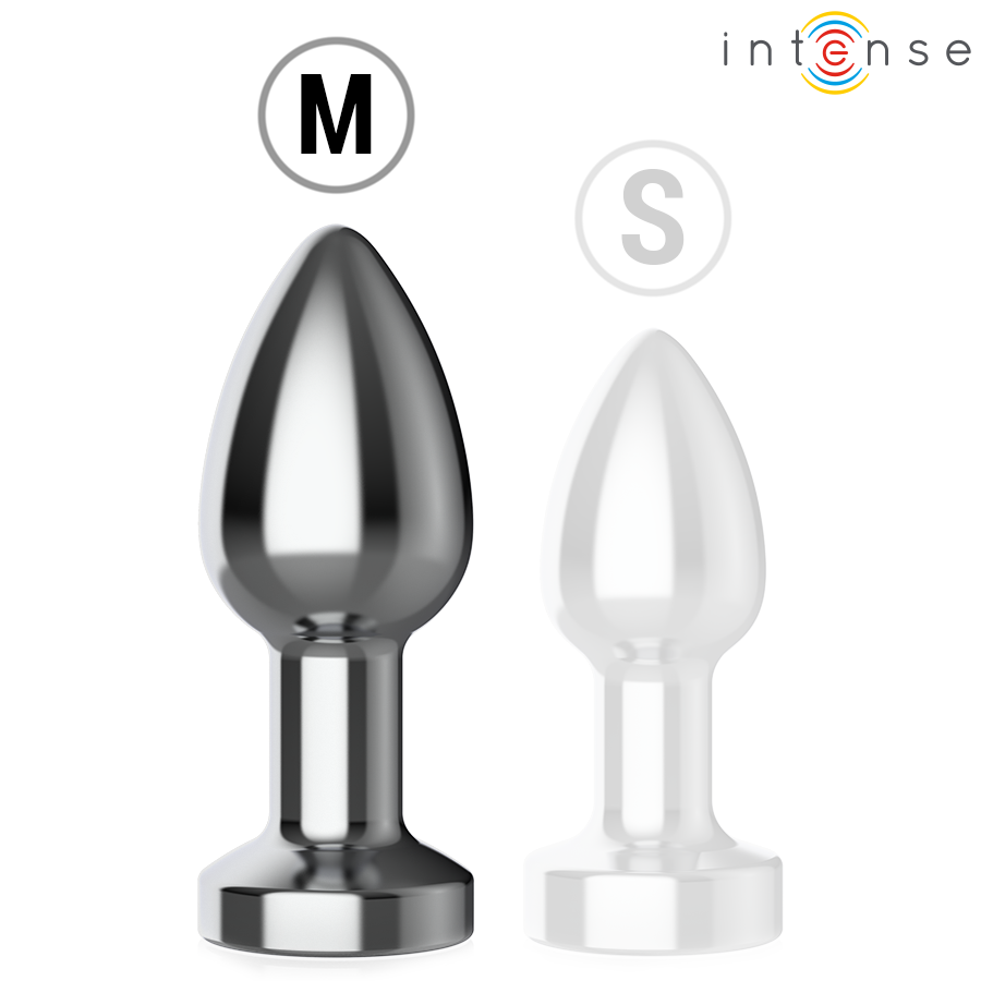 INTENSE - PLUG ANALE VIBRANTE IN METALLO CON LUCI LED E TELECOMANDO - TAGLIA M - INTENSE ANAL TOYS | Lingerie Harness Boutique