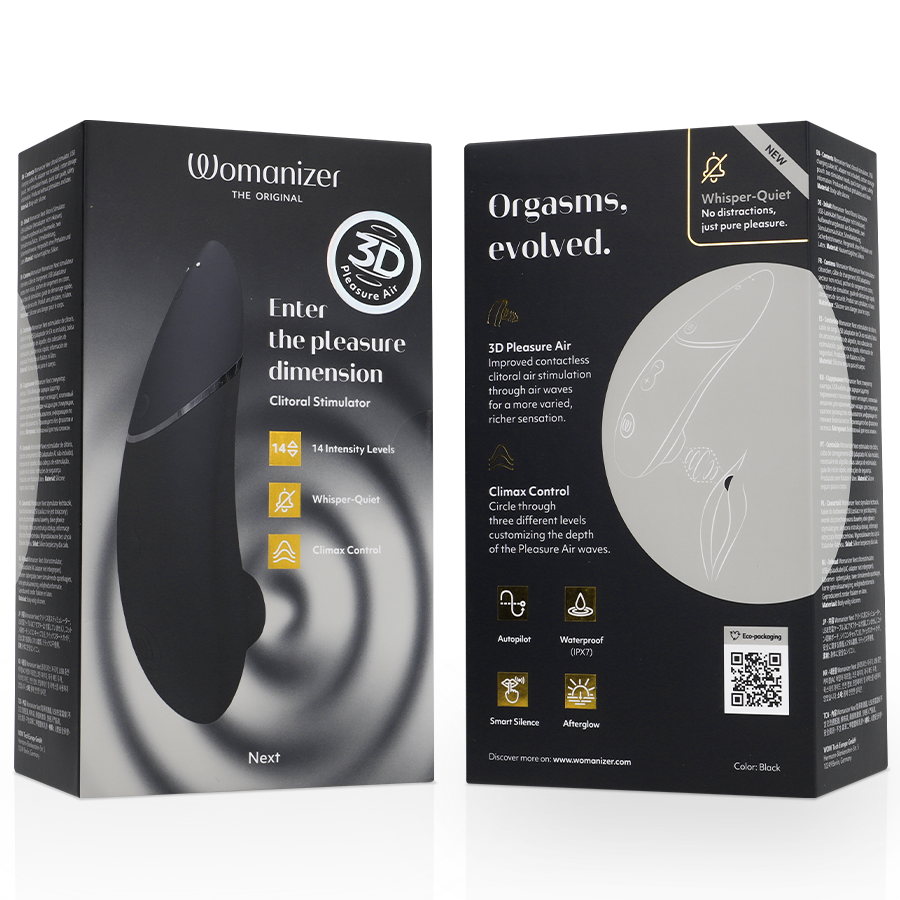 WOMANIZER - NEXT STIMOLATORE CLITORIDEO NERO - WOMANIZER | Lingerie Harness Boutique