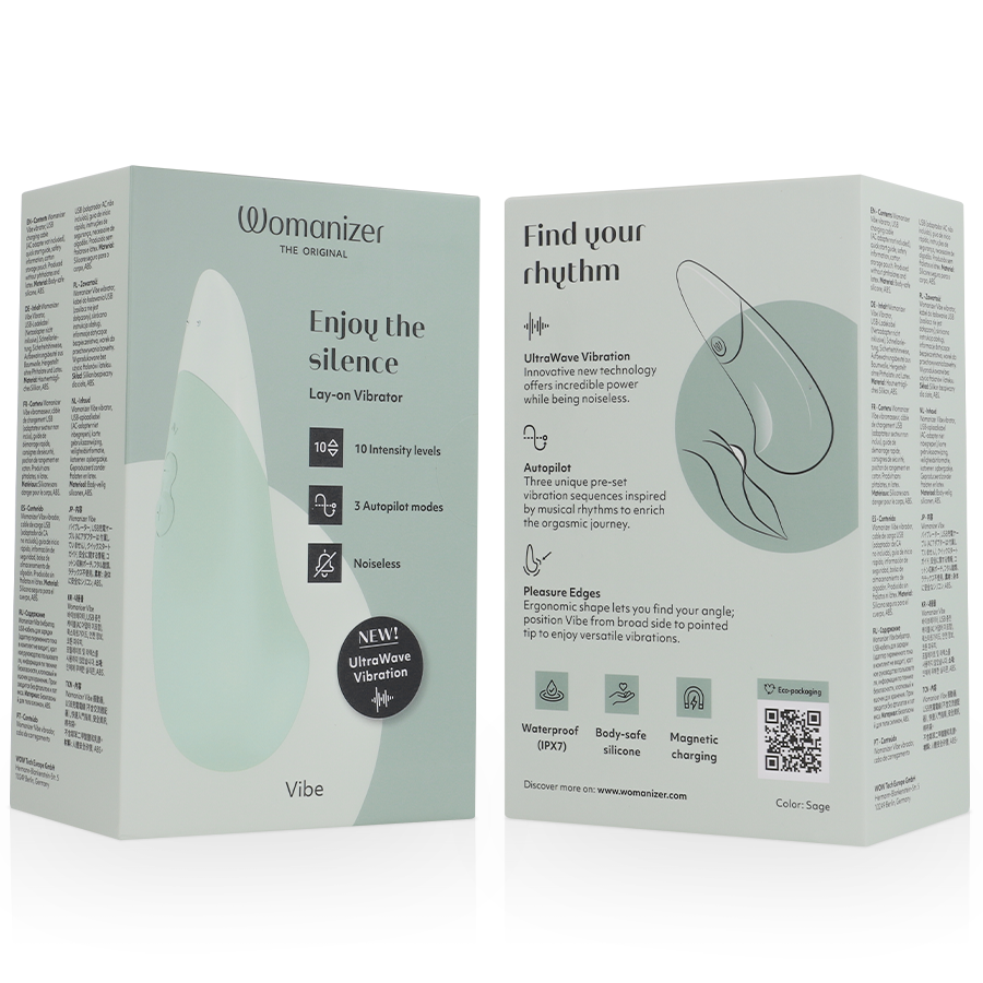 WOMANIZER - VIBE LAY-ON VIBRATORE SILENZIOSO SALVIA - WOMANIZER | Lingerie Harness Boutique