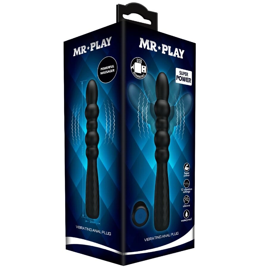 MR PLAY - PLUG ANALE VIBRANTE FLESSIBILE - MR PLAY | Lingerie Harness Boutique