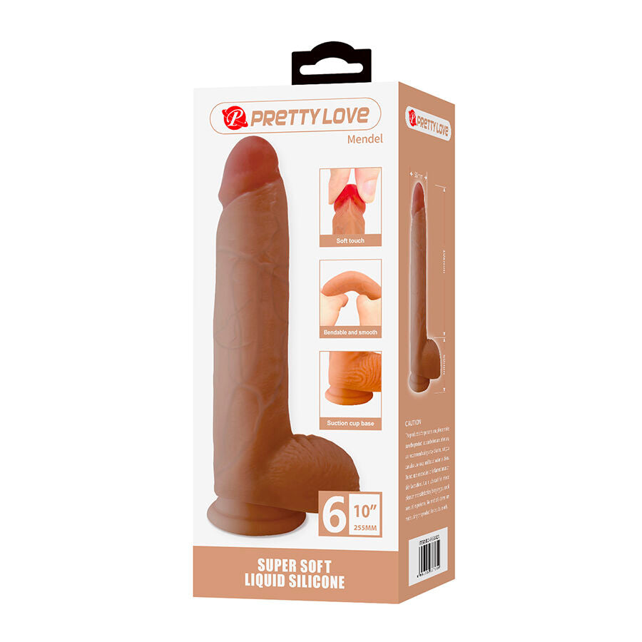 PRETTY LOVE - MENDEL DILDO REALISTICO CON VENTOSA 25,5 CM -Ø- 5,6 CM - DILDOS | Lingerie Harness Boutique