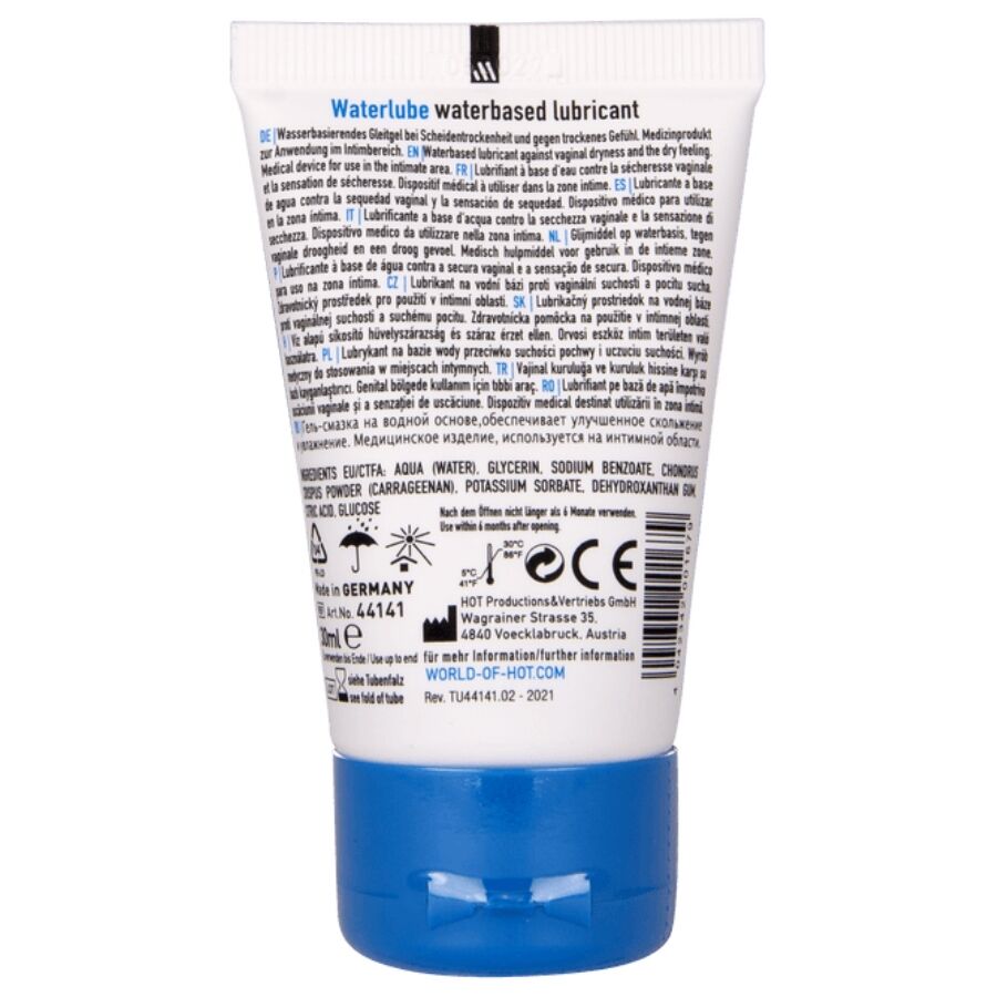 HOT - LUBRIFICANTE AD ACQUA A BASE D'ACQUA DI SORGENTE 30 ML - HOT | Lingerie Harness Boutique