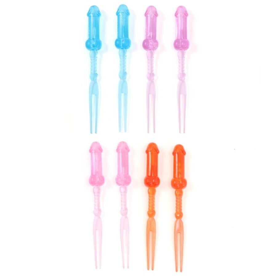 DIABLO PICANTE - SPIEDINI DI PENE COLORATI 8 UNITÀ - DIABLO PICANTE | Lingerie Harness Boutique