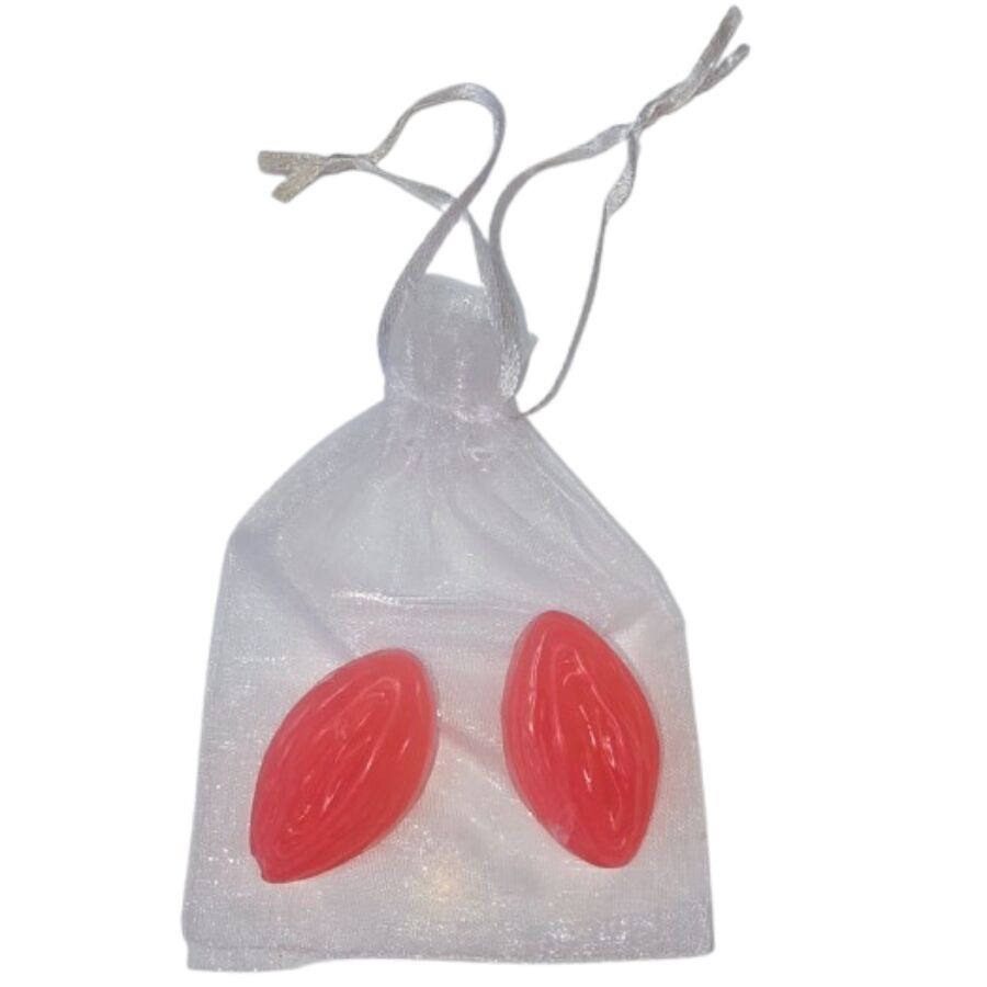 DIABLO PICANTE - 2 SAPONI PROFUMATI A FORMA DI VAGINA GIALLA - DIABLO PICANTE | Lingerie Harness Boutique