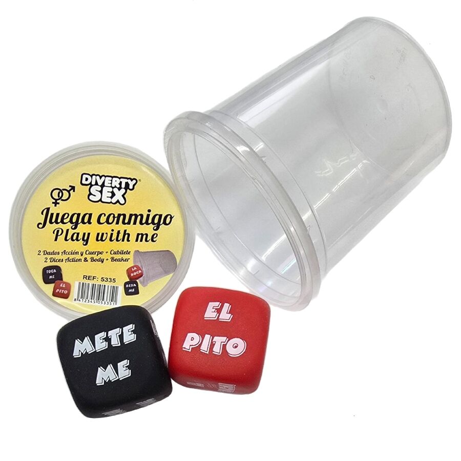 DIABLO PICANTE - GIOCO DI DADI VERBO + PARTE DEL CORPO CON COPPA - DIABLO PICANTE | Lingerie Harness Boutique