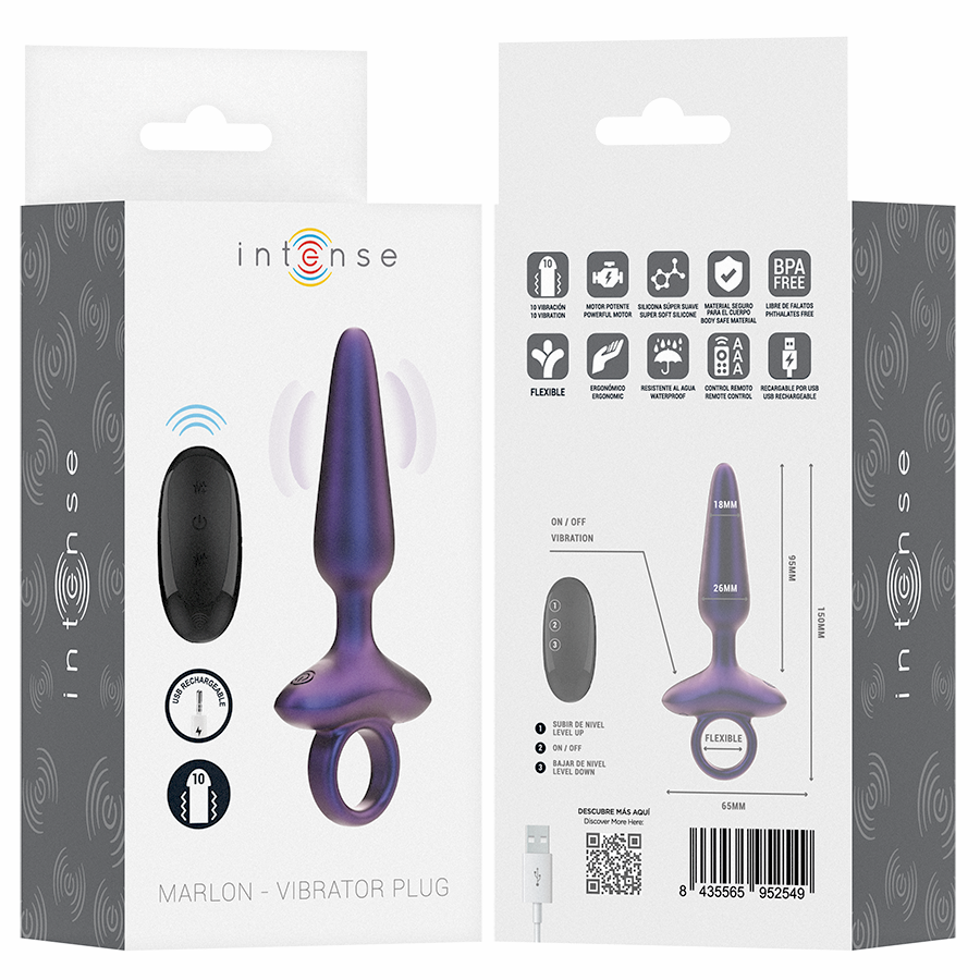 INTENSE - MARLON VIBRANTE ANAL PLUG MODELLO 4 TELECOMANDO - INTENSE ANAL TOYS | Lingerie Harness Boutique