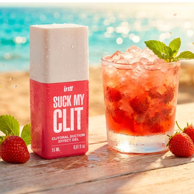 INTT - SUCK MY CLIT GEL EFFETTO ASPIRAZIONE FRAGOLA SELVAGGIA 15 ML - INTT FOR HER | Lingerie Harness Boutique