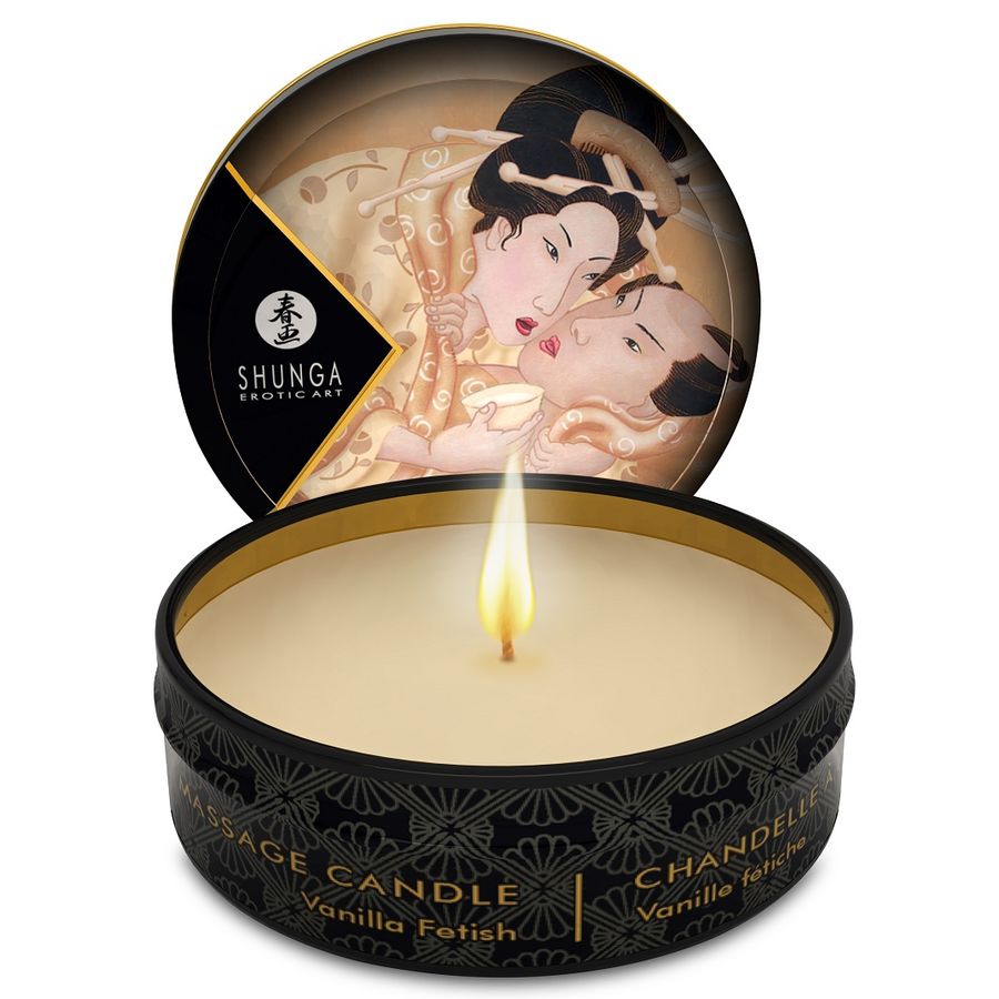 SHUNGA - MINI CARESS BY CANDELIGHT CANDELA DA MASSAGGIO VANIGLIA 30 ML - SHUNGA CANDLES | Lingerie Harness Boutique