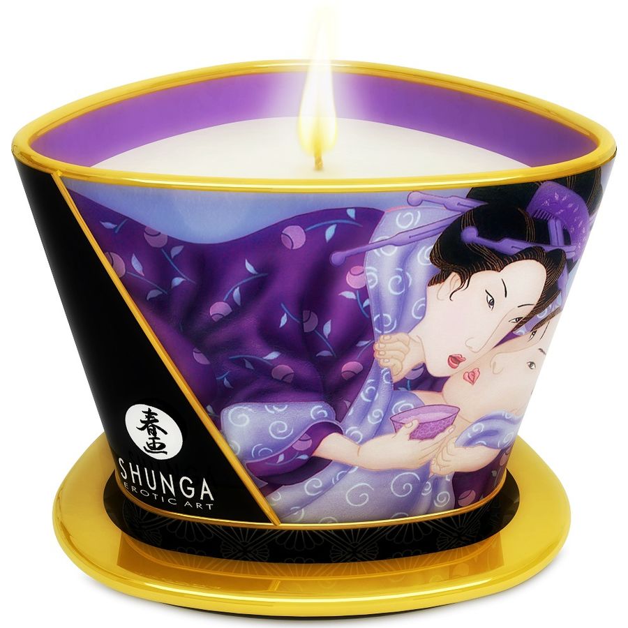 SHUNGA - MINI CARESS BY CANDELIGHT CANDELA DA MASSAGGIO AI FRUTTI ESOTICI 170 ML - SHUNGA CANDLES | Lingerie Harness Boutique