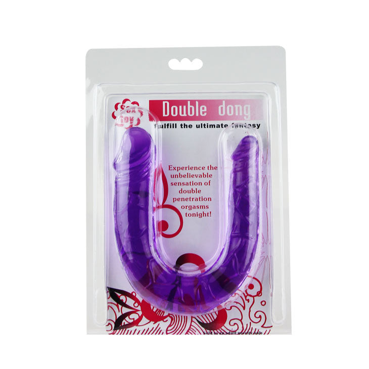 BAILE - DOPPIO DILDO IN JELLY FLESSIBILE LILLA - BAILE ANAL | Lingerie Harness Boutique