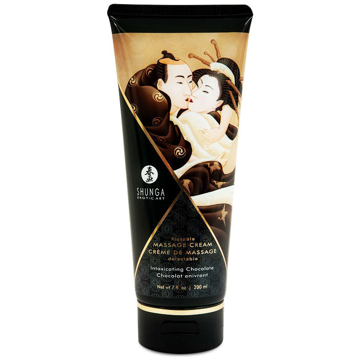 SHUNGA - CREMA DA MASSAGGIO AL CIOCCOLATO 200 ML - SHUNGA MASSAGE CREAM | Lingerie Harness Boutique