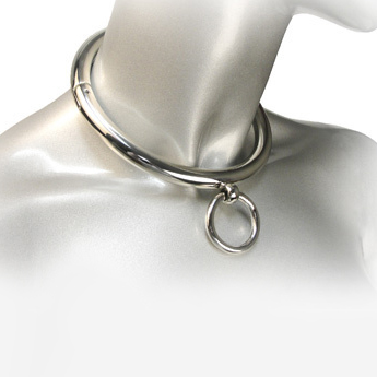 METAL HARD - COLLANA BDSM CON ANELLO 18CM - METAL HARD | Lingerie Harness Boutique