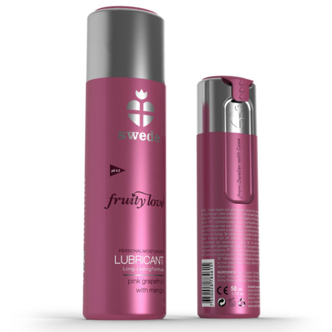 SWEDE - FRUITY LOVE LUBRIFICANTE POMPELMO ROSA CON MANGO 50 ML - SWEDE | Lingerie Harness Boutique