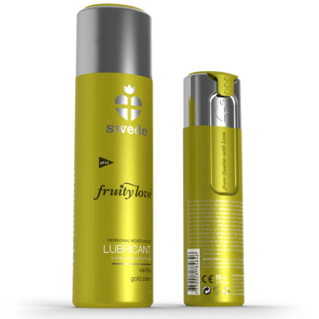 SWEDE - FRUITY LOVE LUBRIFICANTE VANIGLIA GOLD PERA 50 ML - SWEDE | Lingerie Harness Boutique