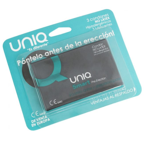 UNIQ - SMART LATEX FREE PRE-ERECTION CONDOMS 3 UNITS - UNIQ | Lingerie Harness Boutique