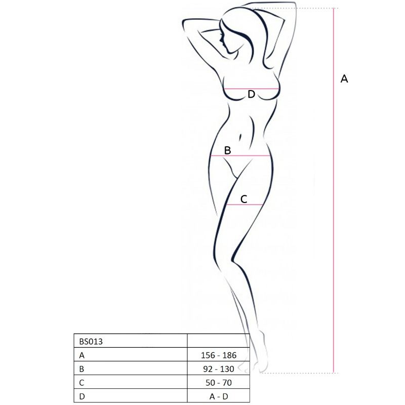 PASSION - WOMAN BS013 BODYSTOCKING NERO TAGLIA UNICA - PASSION WOMAN BODYSTOCKINGS | Lingerie Harness Boutique