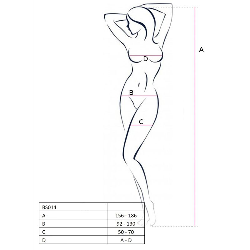 PASSION - WOMAN BS014 BODYSTOCKING BIANCO TAGLIA UNICA - PASSION WOMAN BODYSTOCKINGS | Lingerie Harness Boutique