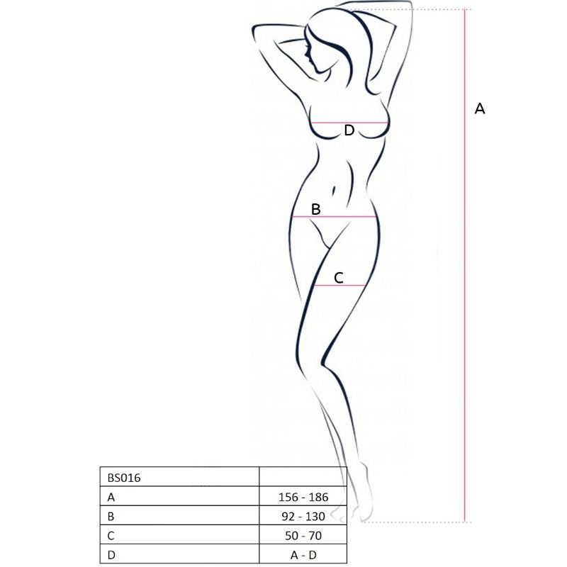 PASSION - WOMAN BS016 BODYSTOCKING NERO TAGLIA UNICA - PASSION WOMAN BODYSTOCKINGS | Lingerie Harness Boutique