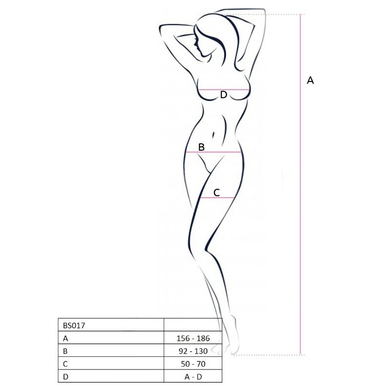 PASSION - WOMAN BS017 BODYSTOCKING NERO TAGLIA UNICA - PASSION WOMAN BODYSTOCKINGS | Lingerie Harness Boutique