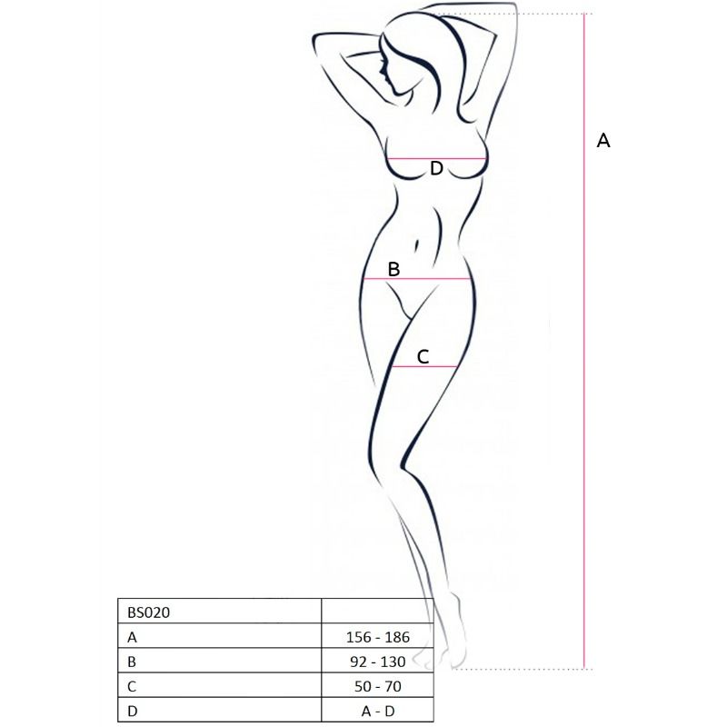 PASSION - WOMAN BS020 BODYSTOCKING BIANCO TAGLIA UNICA - PASSION WOMAN BODYSTOCKINGS | Lingerie Harness Boutique