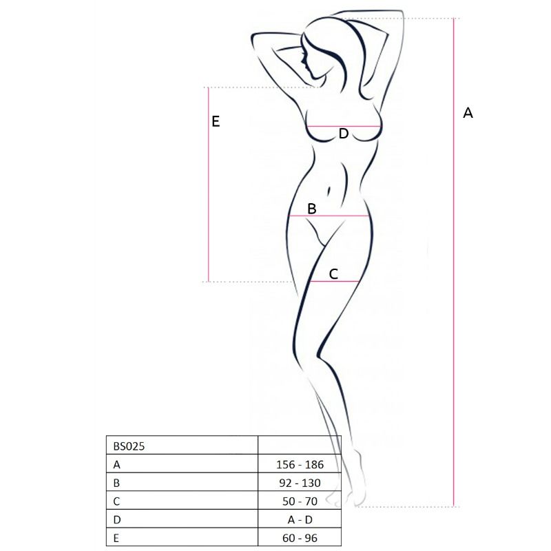 PASSION - WOMAN BS025 BODYSTOCKING ABITO NERO STILE TAGLIA UNICA - PASSION WOMAN BODYSTOCKINGS | Lingerie Harness Boutique