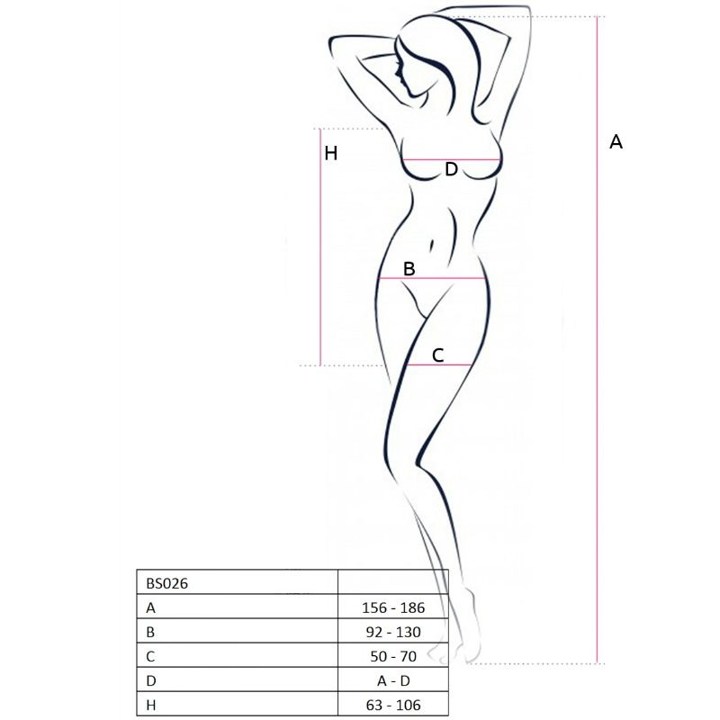 PASSION - WOMAN BS026 BODYSTOCKING ABITO BIANCO STILE TAGLIA UNICA - PASSION WOMAN BODYSTOCKINGS | Lingerie Harness Boutique