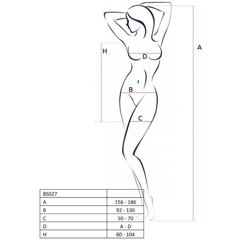 PASSION - WOMAN BS027 BODYSTOCKING ABITO ROSSO STILE TAGLIA UNICA - PASSION WOMAN BODYSTOCKINGS | Lingerie Harness Boutique