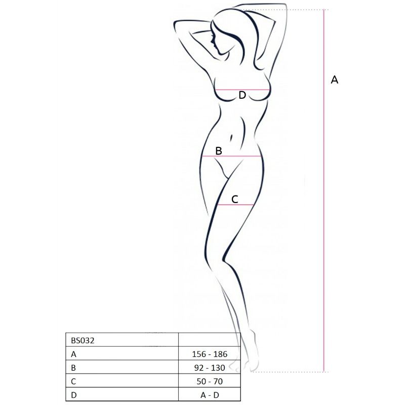 PASSION - DONNA BS032 BODYSTOCKING NERO TAGLIA UNICA - PASSION WOMAN | Lingerie Harness Boutique