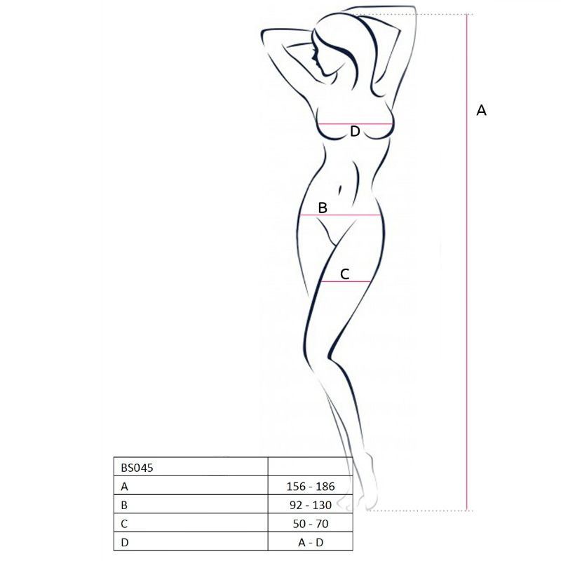PASSION - WOMAN BS045 BODYSTOCKING BIANCO TAGLIA UNICA - PASSION WOMAN | Lingerie Harness Boutique