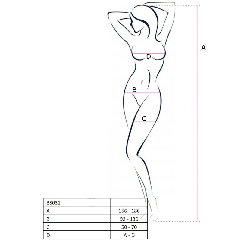 PASSION - WOMAN BS031 BODYSTOCKING ROSSO TAGLIA UNICA - PASSION WOMAN BODYSTOCKINGS | Lingerie Harness Boutique