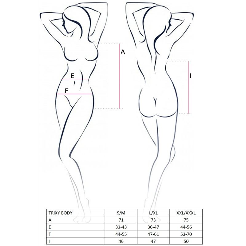 PASSION -DONNA TRIXY TEDDY NERO TAGLIA L/XL - PASSION WOMAN TEDDIES | Lingerie Harness Boutique