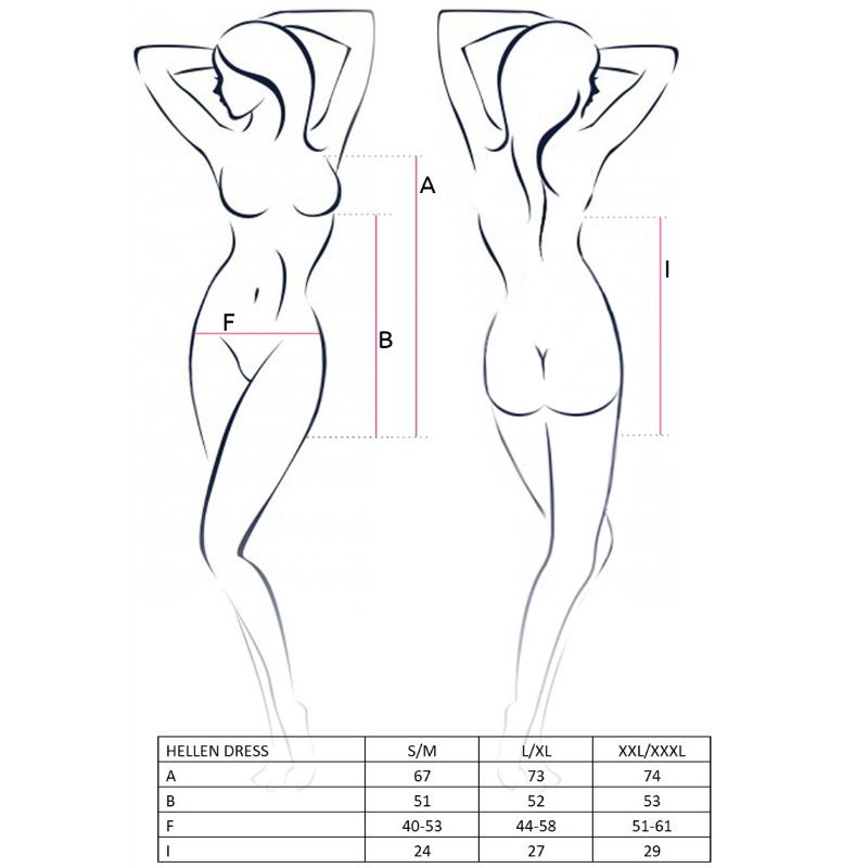 PASSION - DONNA ABITO HELLEN E PERIZOMA TAGLIA L/XL - PASSION WOMAN SETS | Lingerie Harness Boutique