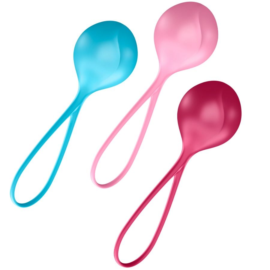 SATISFYER - SET DA ALLENAMENTO LOVEBALLS 3 - SATISFYER BALLS | Lingerie Harness Boutique