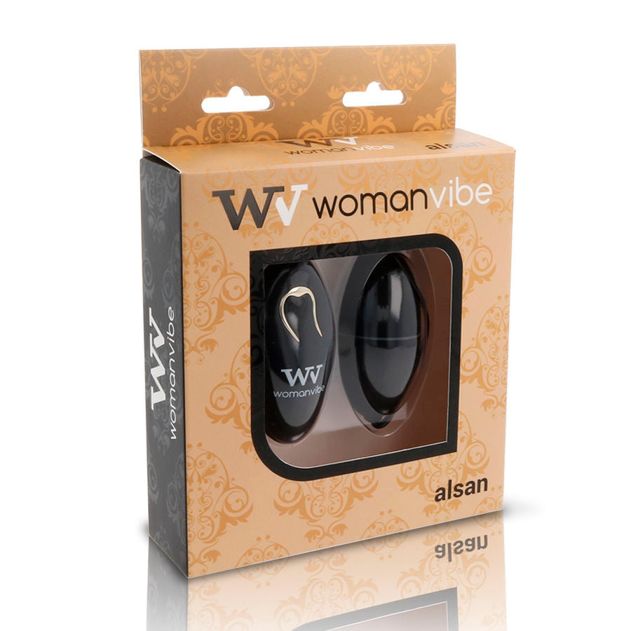 WOMANVIBE - ALSAN EGG TELECOMANDO NERO SILICONE NERO - WOMANVIBE | Lingerie Harness Boutique
