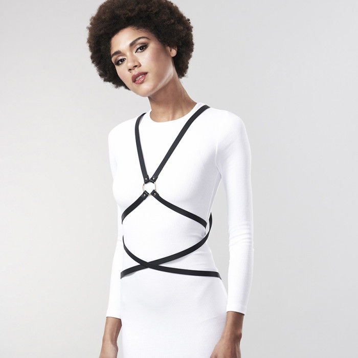 BIJOUX INDISCRETS MAZE - PETTORINA MULTIVIE NERA - BIJOUX MAZE | Lingerie Harness Boutique