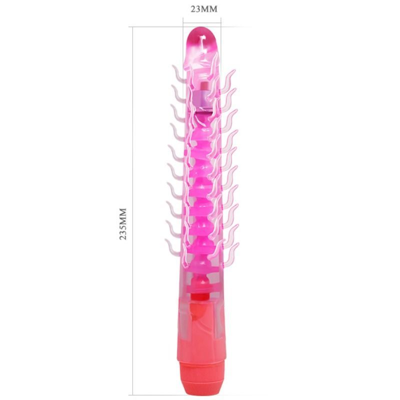 BAILE - DILDO VIBRANTE FLESSIBILE SENSUAL SPINE FLEXI VIBE LILLA 23.5 CM - BAILE | Lingerie Harness Boutique