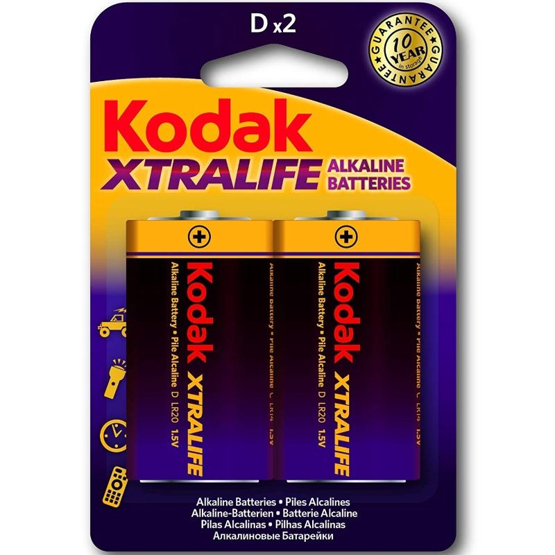KODAK - BATTERIE ALCALINE XTRALIFE LR20 D LR20 1.5V - KODAK | Lingerie Harness Boutique
